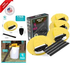 Mouse Trap Bucket- 5 Gallon Bucket Lid Mouse Rat Trap 4 Pack - Automatic Rese...