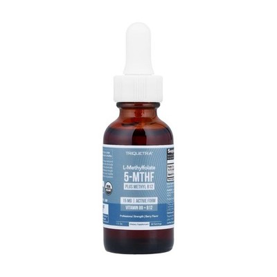 Triquetra Health L-Methylfolat 5-MTHF Plus Methyl B12, Berry, 30 ml