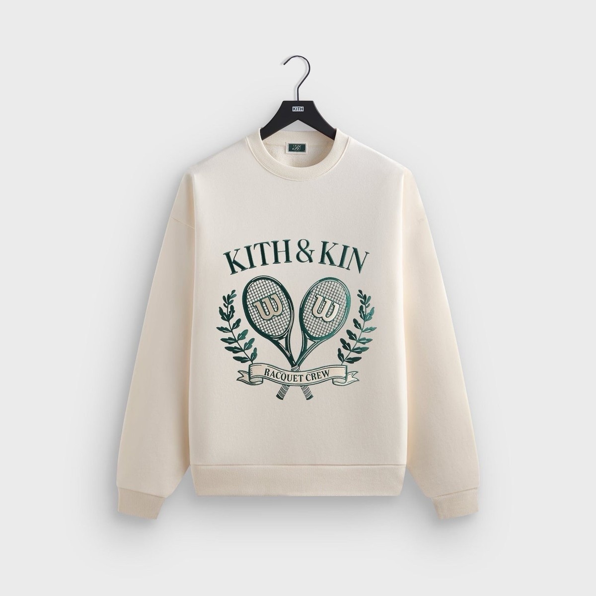Kith for Wilson Racquet Crew Nelson Crewneck Cream Sweatshirt