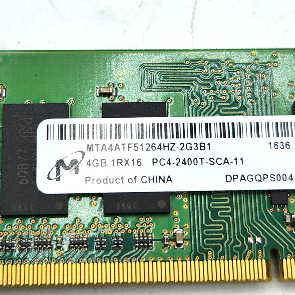 Micron MTA4ATF51264HZ-2G3B1 DDR4 SODIMM Laptop Memory Module 4GB PC4-2400T 1Rx16 - Image 2 of 3