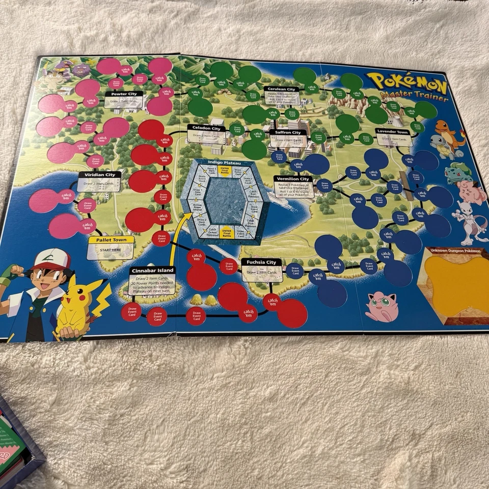 Настольная игра Pokémon Master Trainer 1999 винтаж 90-е Hasbro Milton Bradley - Изображение 3 из 4