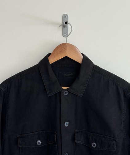 Allsaints "Spotter" sovracamicia camicia shacket nera media - Foto 3 di 11