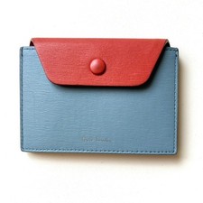 Paul Smith Authentic Leather Card Case Pass Case Multi Stripe Beautiful