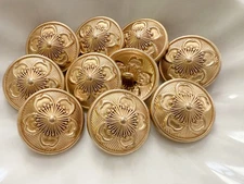 5PC Matte Gold Metal Buttons Shank Buttons Sew On Buttons 25mm 1 Inch