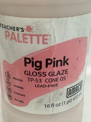 Amaco 36613P Teachers Palette Gloss Glaze - ''Pig Pink''  16 fl.oz. Sealed Top
