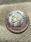 1905 AU+ Indian Head Cent Penny Red Hue Toning