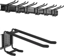 FELLER 9-Piece Garage Slatwall Hook Kit – 6 Double Utility Hooks + 3 Mounting Pl