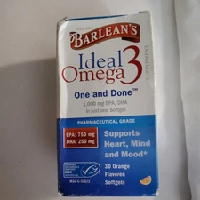 Barlean's Ideal Omega 3 30 Softgels
