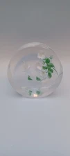 Vintage Lucite Acrylic Reverse Carved Paper Weight