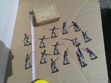 Napoleonic French Grenadier infantry advancing, Lead flats well painted, FF