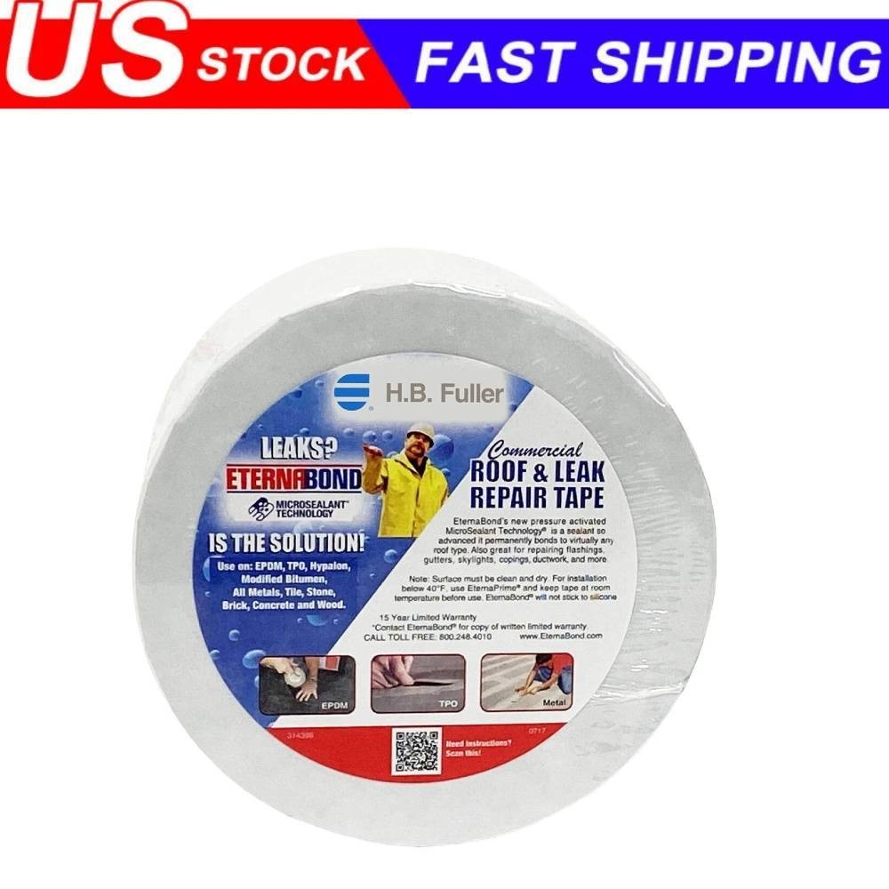 4" x50' EternaBond RoofSeal MicroSealant UV Stable RV Roof Seal Repair Tape