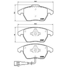 Satz Bremsbeläge Bremsklötze vorne für Seat Leon 1P1 Toledo 3 5P2 4 KG3 | 240