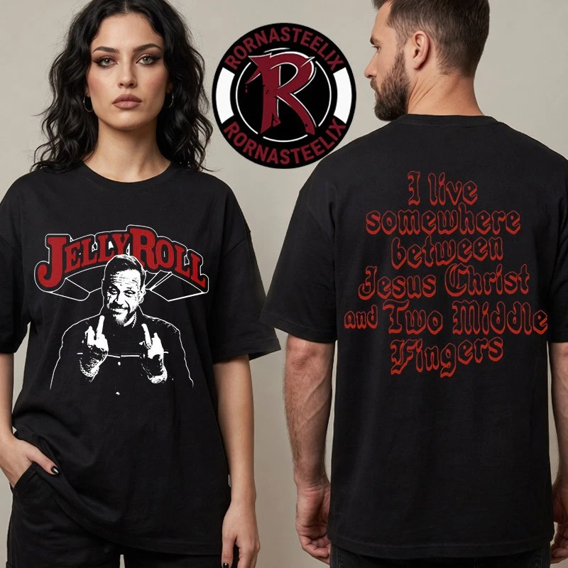 Jelly Roll The Little Ass Shed Tour 2026 Exclusive Merch Middle Finger Unisex T