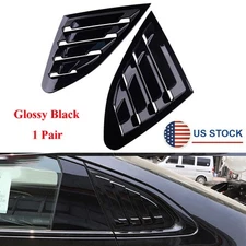 For 2016-2020 Chevy Malibu XL Rear Side Window Quarter Louver Cover Glossy Black