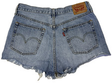 Levi's 501 Button Fly Size 29 Denim Jean Shorts Cut Offs Festival Vintage Style