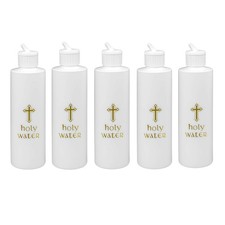 5 Pcs Holy Water Bottles, 8.5 oz/ 250ml Plastic Holy Water Container
