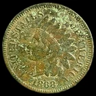 1868 Indian Head Cent - Antique United States of America 1c Penny Coin
