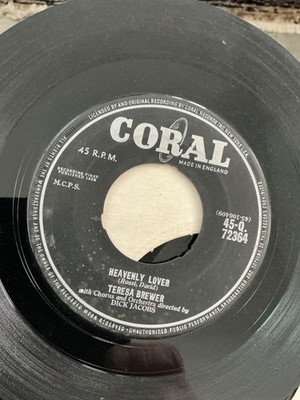 Teresa Brewer - Heavenly Lover / Fair Weather Sweetheart  7  vinyl.  1958  coral