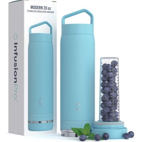 Infusion Pro 20 Unzen blau METALL Edelstahl WASSERFLASCHE heiß kalt