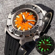 Monster Tandorio 200m 42mm Watch Men Orange Dial Lumionus Japan NH36A Automatic