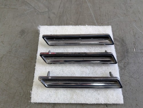 1970 Buick Lesabre Left Fender Ornaments Driver Side Front Trim 3 pc Set - Picture 3 of 8