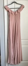 NWT Reformation Verbena Off-The-Shoulder Ruffle Trim Maxi Dress Sz 0 Blush Pink*