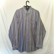 Vintage 90's Manhattan Blue/Purple Wrinkle-Free Long Sleeve Button Down