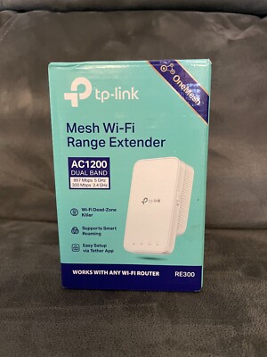 TP-Link Network RE300 AC1200 Mesh Wi-Fi Range Extender (Open Box)