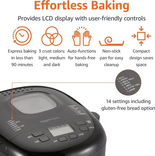 Programmable bread maker, 2-pound non stick automatic bread maker - Picture 2 of 7