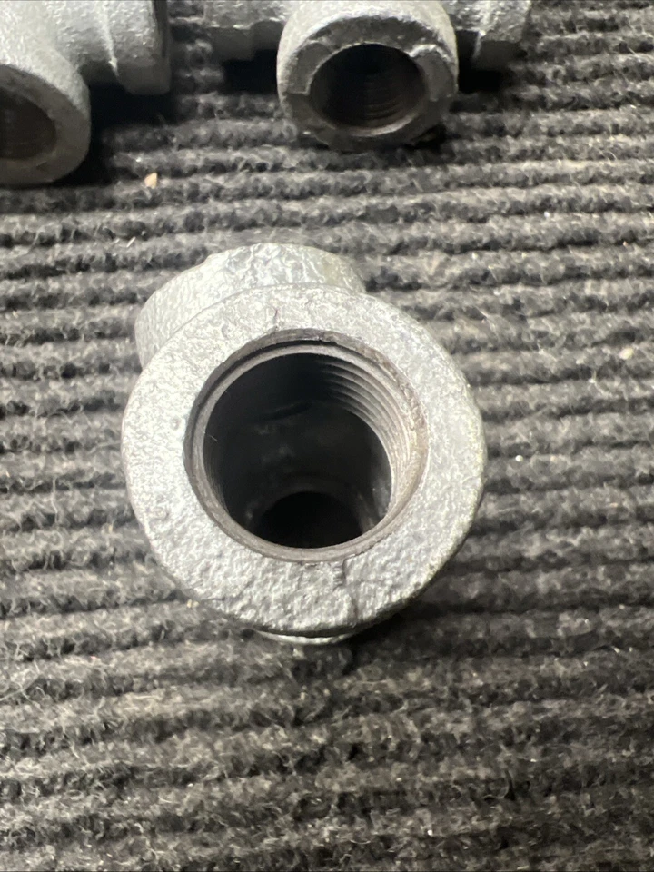 Lot of 3 Ward 3 Way Tee Galvanized Malleable Iron 1/2" x 1/2" x 1/2" - Image 4 of 4