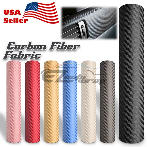 Carbon Fiber Fabric Cloth Marine Vinyl 54" Wide Plain Weave Upholstery Auto - product listing photo