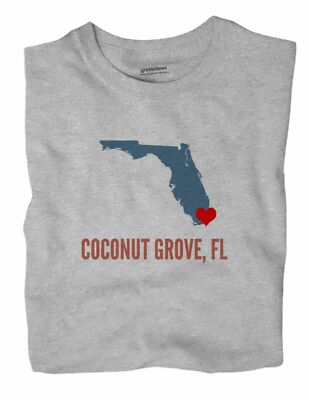 Coconut Grove Florida FL T-Shirt HEART