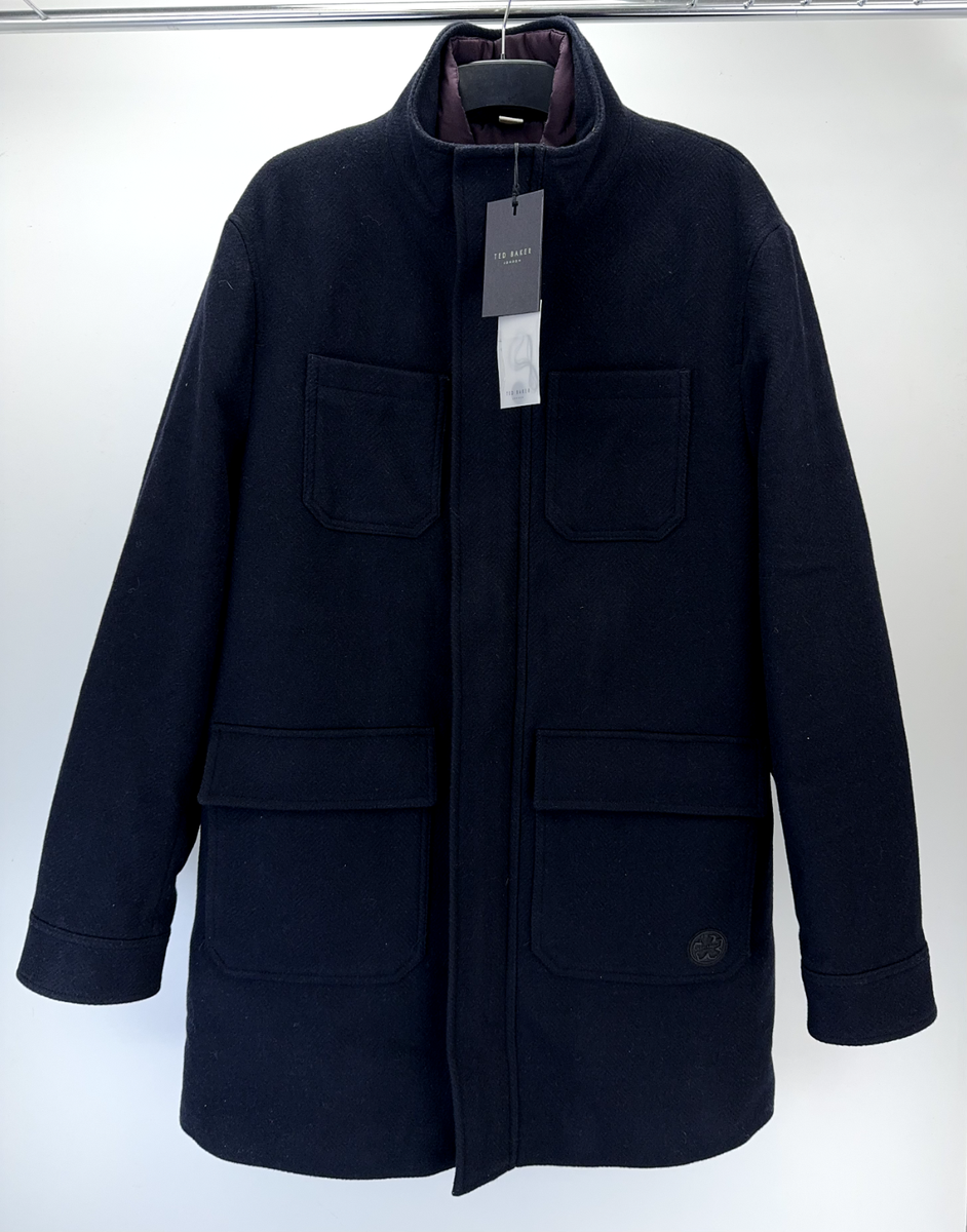 Field Jacket Ted Baker Wool Funnel Neck Coat Field Jacket Ted