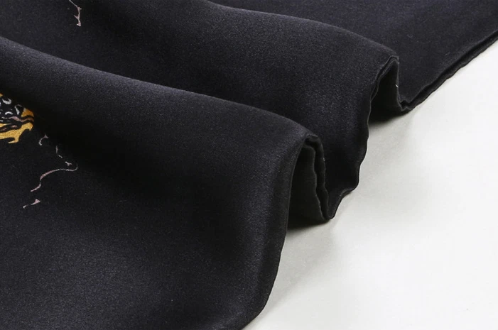 100% Seda Hombres Mujeres Bufanda Satén Pañuelo Envolvente Negro Amarillo Gris Suave MY116-3 Foto 4 de 4