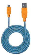 Manhattan Cavo Micro USB Guaina Intr. USB2.0 A M/MicroB M 1.8m Blu/Arancione