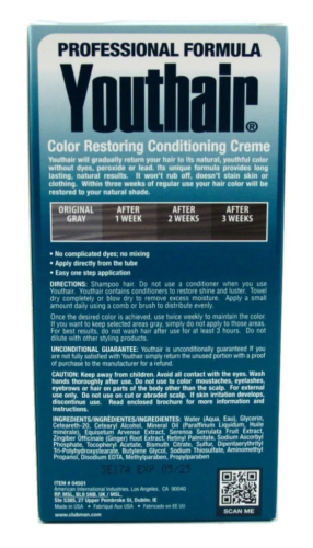 Crema Youthair, acondicionador restaurador de color, fórmula, 3,75 onzas - Imagen 11 de 12