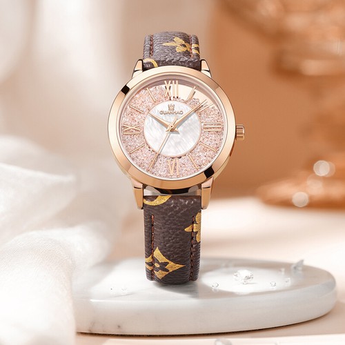 Leather Watches For Women Waterproof Classic Dress Luxury Wristwatch Rose Gold - Picture 8 of 8