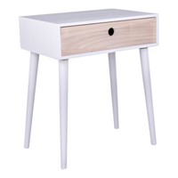 House Nordic Nachtschrank Parma Weiß 1 Schublade Nachttisch Beistelltisch Tisch