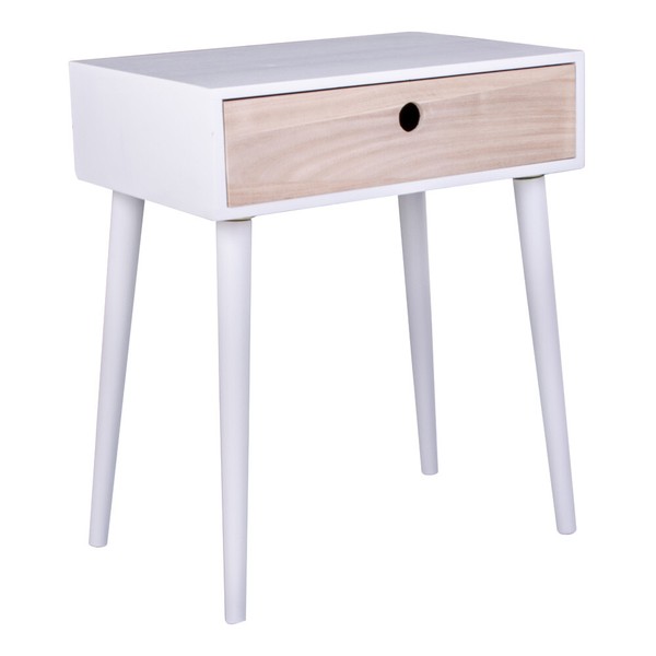 House Nordic Nachtschrank Parma Weiß 1 Schublade Nachttisch Beistelltisch Tisch-image
