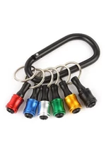 6Pcs Hex Bit Holders – 1/4" Quick-Change Drill Extensions with Keychain Clip