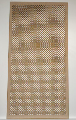 Panneau Décoratif MDF Perforé Pour Cache-radiateur - Design D5 - Épaisseur 3,4 Ou 6mm - Blanc/Lasercut