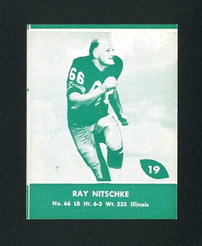 Ray Nitschke #19 1961 Lake to Lake Packers card