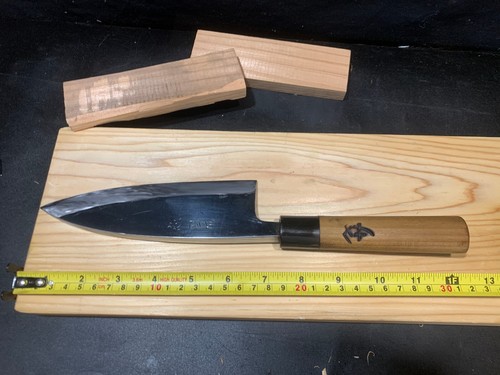 Ready-To-Use: Japanese Kitchen Knife 32-17 cm /Deba /Shikoku - Picture 3 of 24