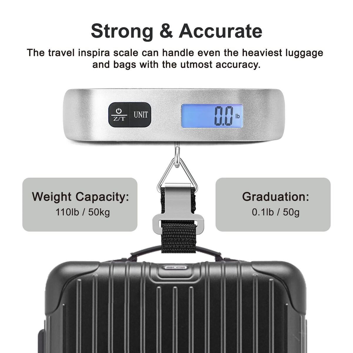 Review of travel inspira Luggage Scale, Portable Digital Hanging
