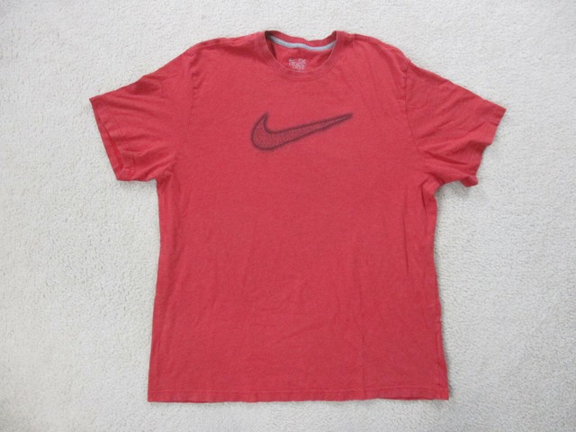 Nike Shirt Adult 2XL XXL Red Black Swoosh Logo Cotton Mens 90s A02 | eBay