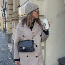 Mango Wool Blend Handmade Coat Unlined Measurements
