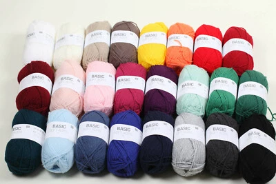 Rico Basic Soft Acryl dk; weiche Wolle stricken häkeln 24 Farben Universalgarn