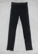 NYDJ Women Leggings 2 Colorblock Black Gray Pull On Jersey Knit Stretch 1068