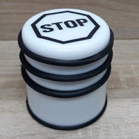 "TüRstopper Boden Weiß \"Stop\" TüR Stopper Rutschfest Schwer Hoch TüRhalter Puffer"