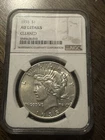 1935 Peace Silver Dollar $1 NGC AU Details Cleaned